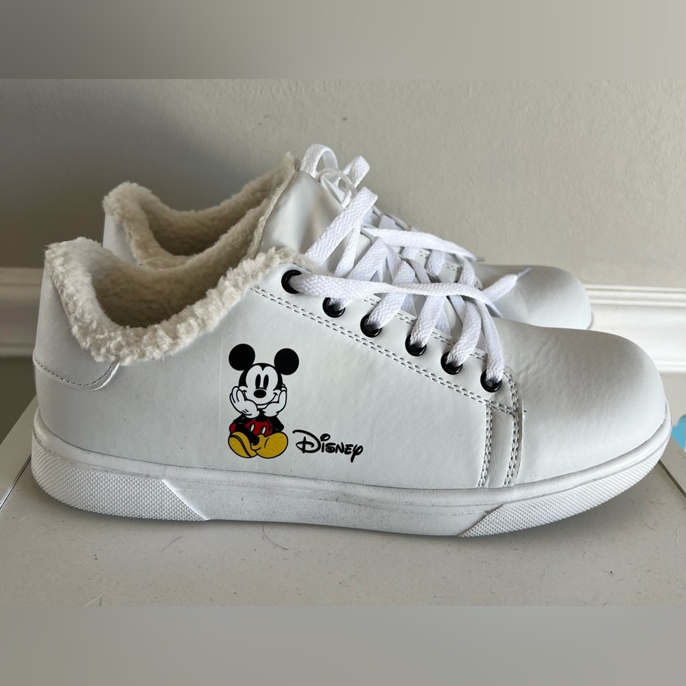 Disney White Sneakers with Mickey Mouse Design
